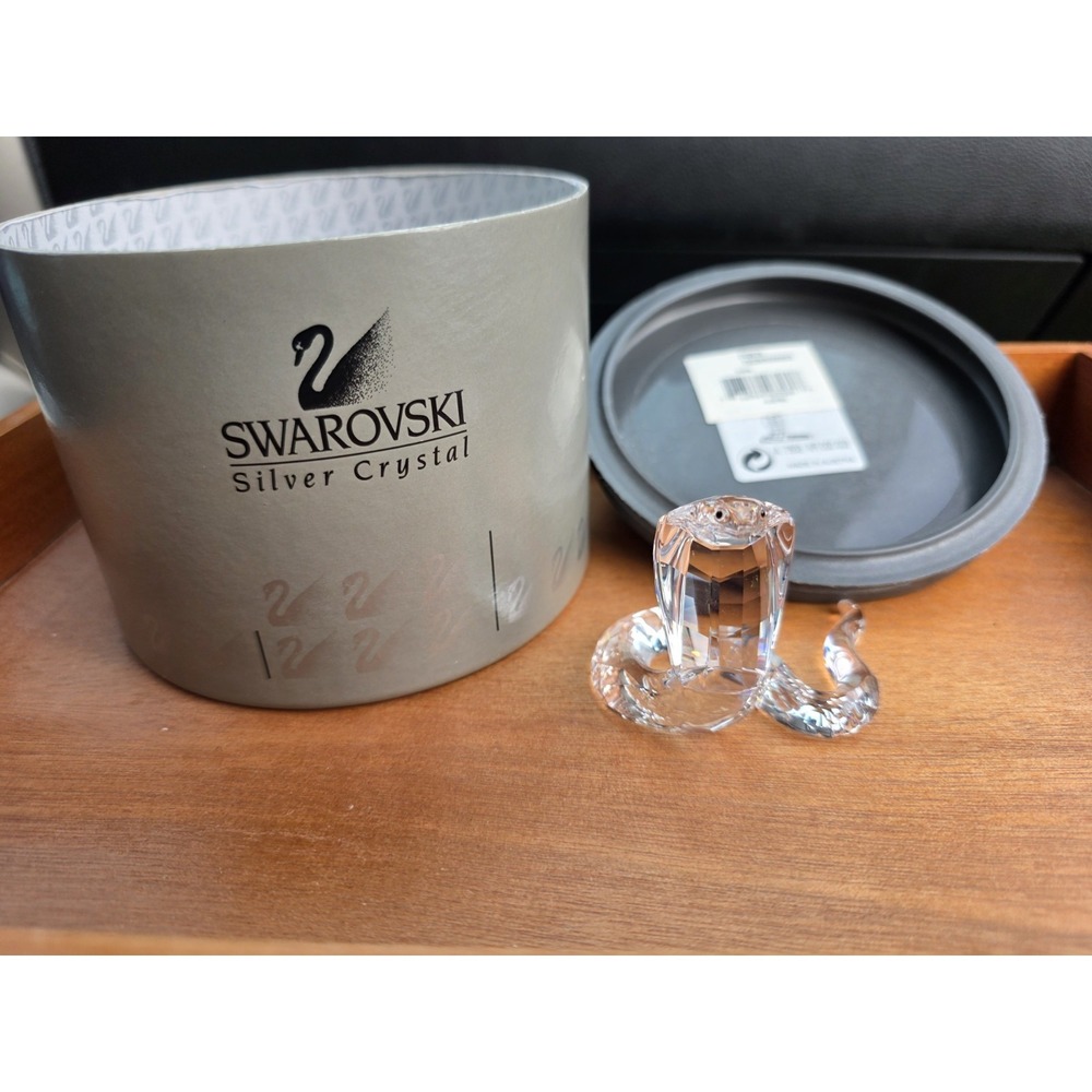 Swarovski Crystal Cobra Figurine #7603NR000003 Austria Box